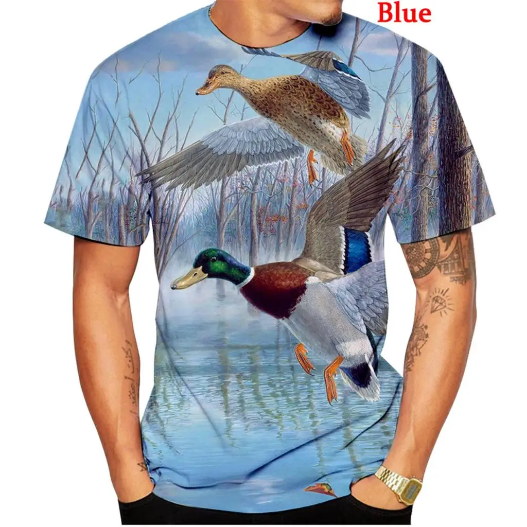 Sommer neue Tier wilde Gans 3D-Druck T-Shirts Männer Frauen Kurzarm T-Shirt übergroße Harajuku y2k T-Shirts Tops Kinder kleidung