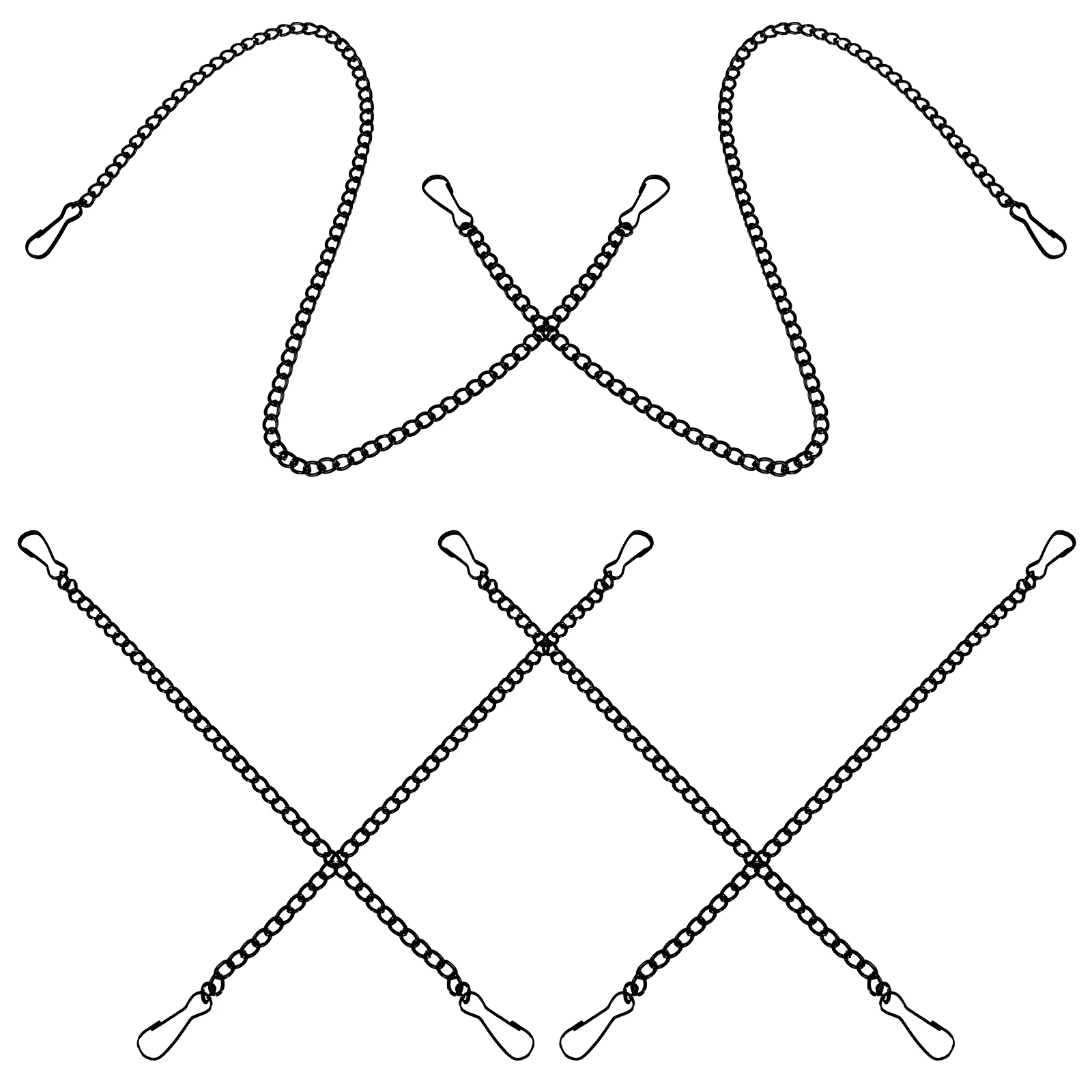 

6 Pcs Ceiling Hooks Tag Chain for Hanging Plant Hangers The Ornament Black Chains with