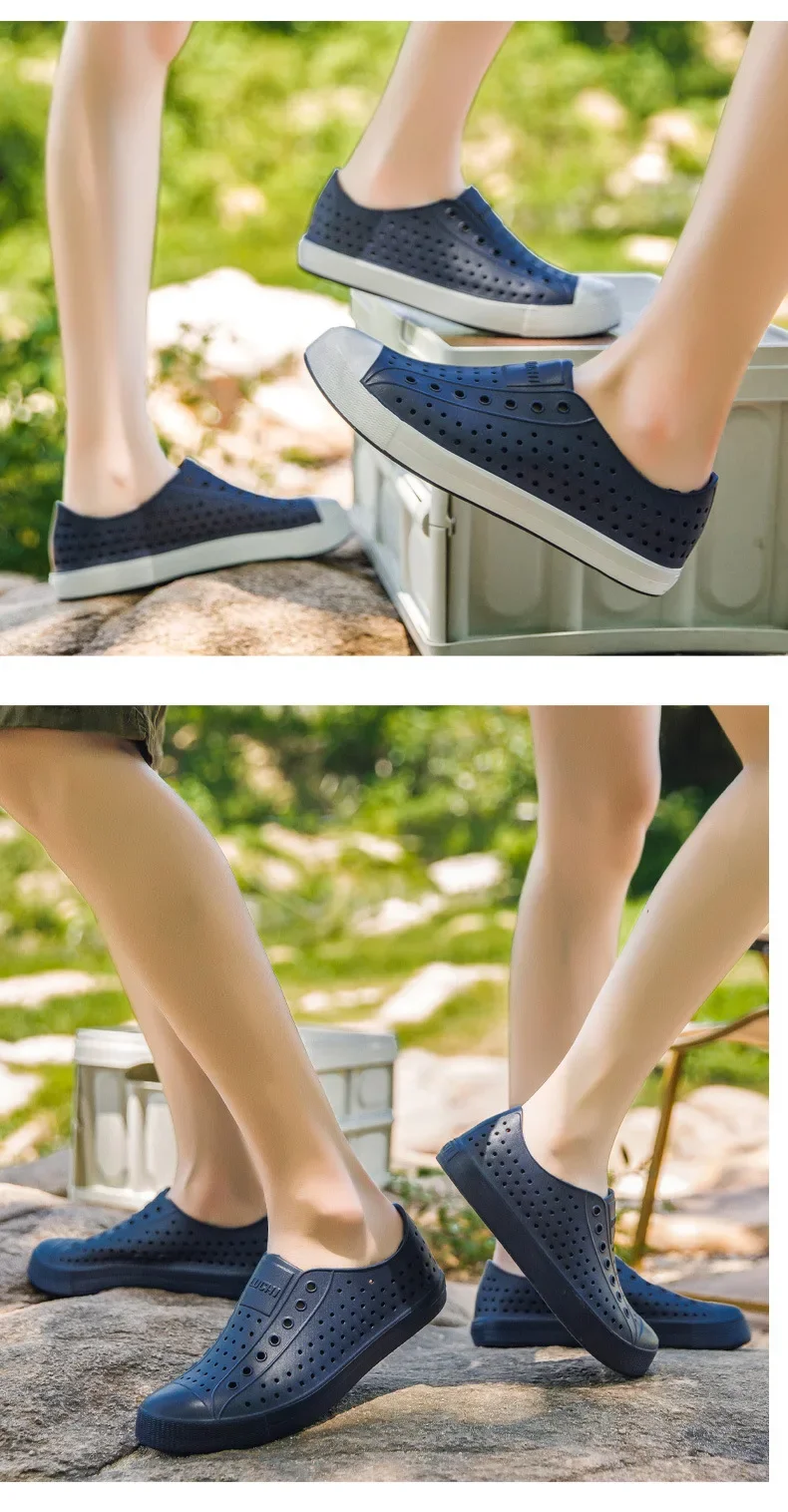 Sommer Unisex EVA Hohlschuhe Weiche Sohlen Rutschfeste Strandschuhe Herren Damen Atmungsaktive Wasserdichte Sandalen Erwachsene Casual Alltagsschuhe – Detail 19