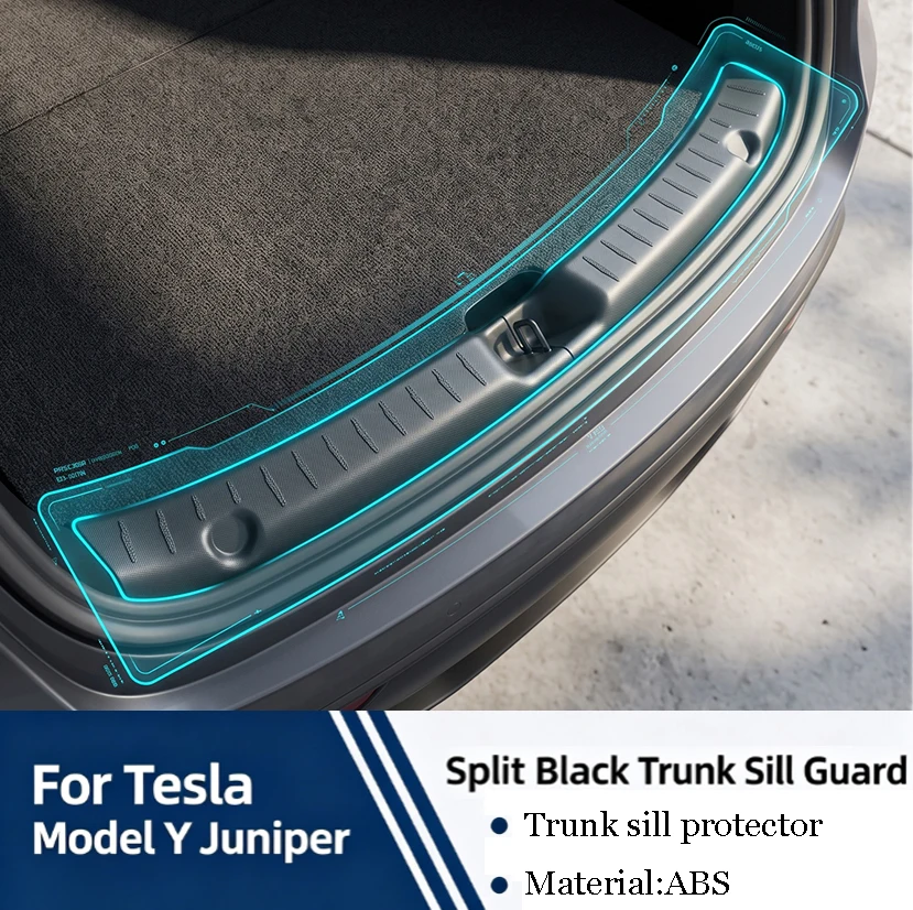 For Tesla Model Y Juniper 2025+ Rear Bumper Guard Protector Trunk Bumper Sill Cover Antidirty Pad Antidirty Scratch Accessories