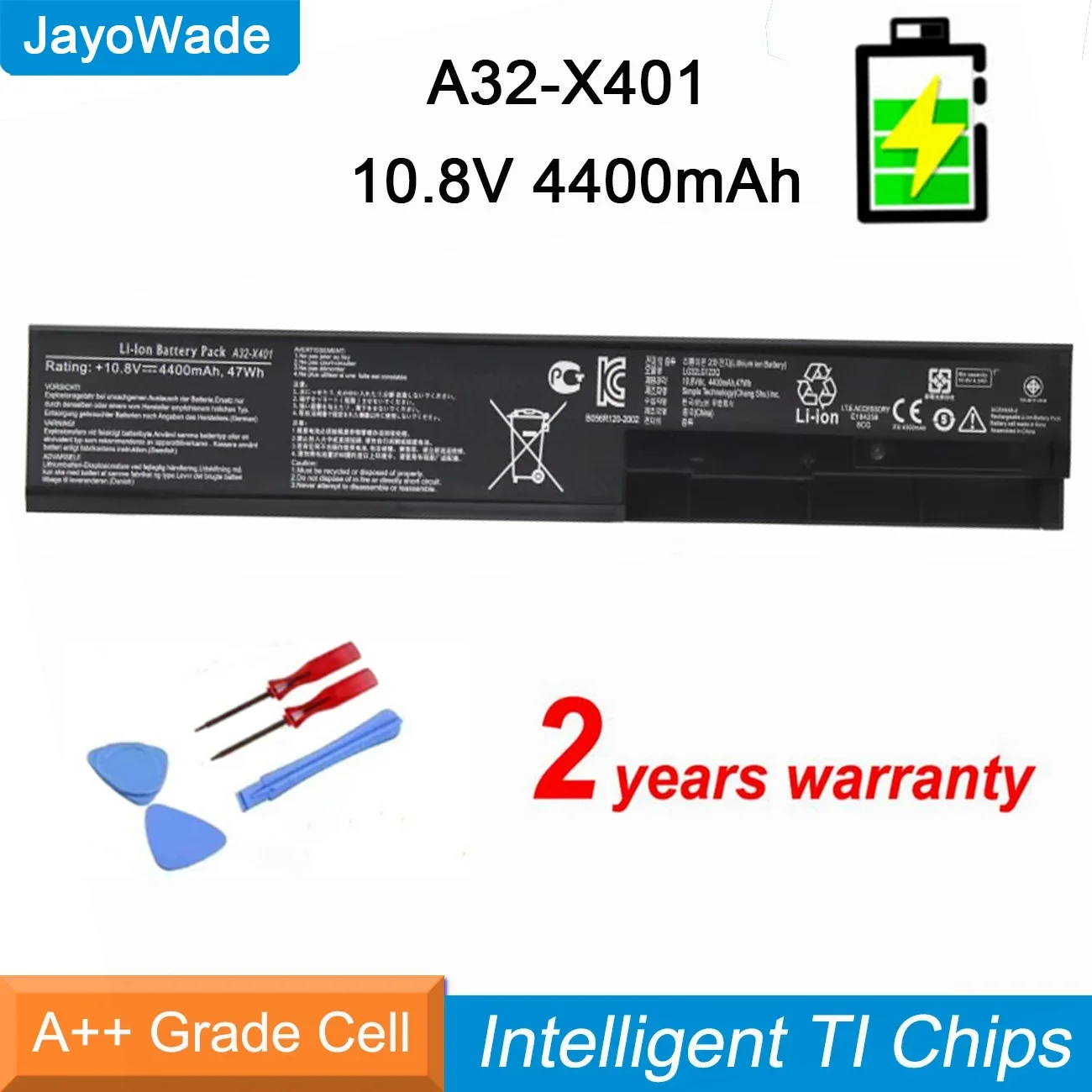 

Smart A32-X401 Laptop Battery for ASUS F301 F401 X301 X301A X401 X401A X501 X501A S301A S401A A41-X401 A32 X401 10.8V 4400mAh