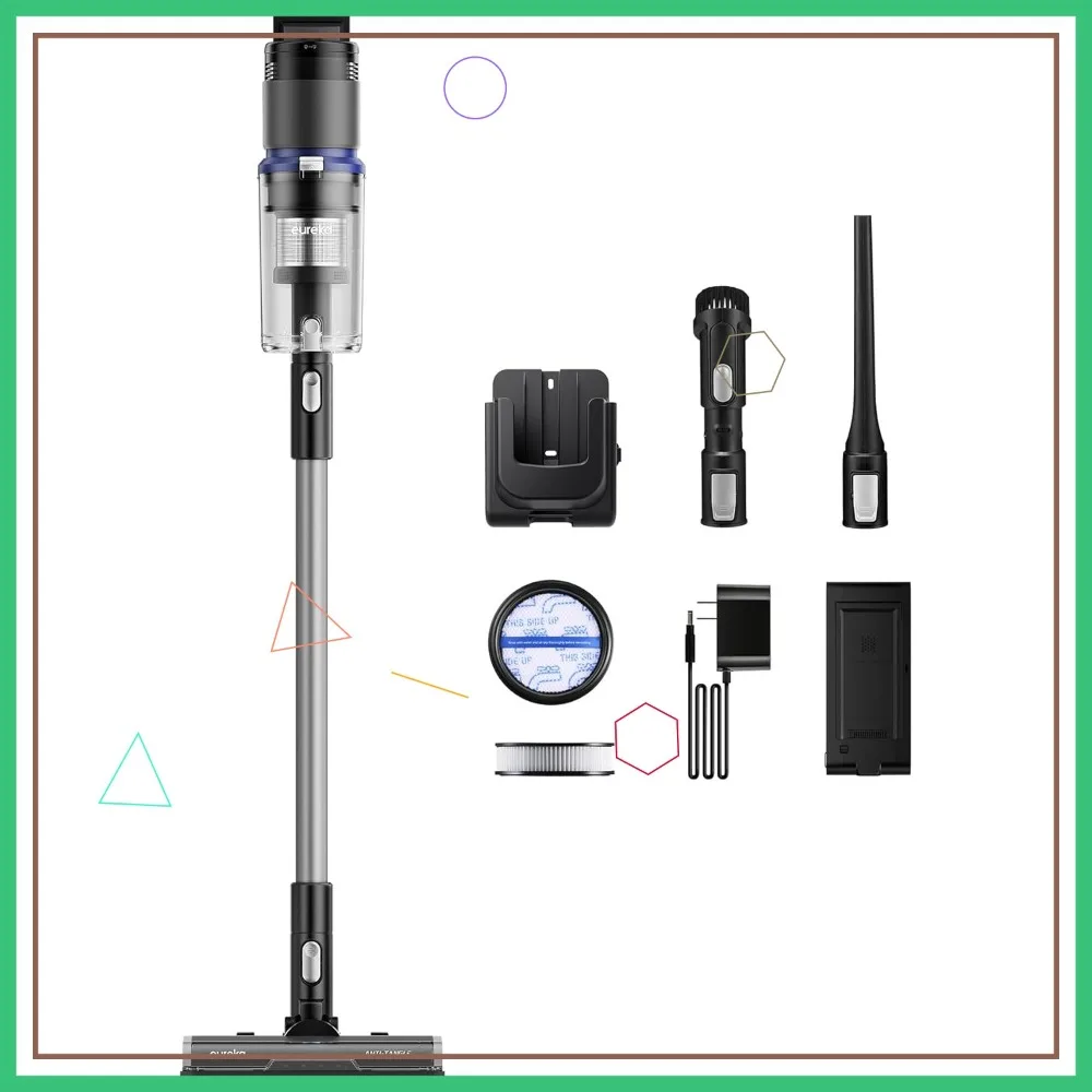 Cordless Vacuum Cleaner, Anti-Tangle Brushroll, Rechargeable Stick Vacuum, Lightweight for Carpet Hard Floor Pet Hair