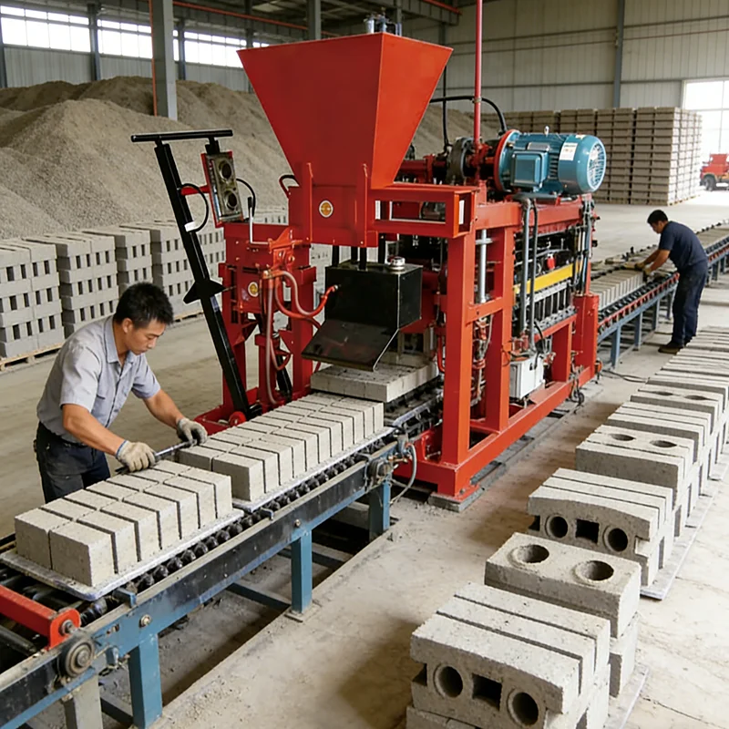 Customized Brick Making Machine Portable Concrete Block Maker Machine Interlocking Brick Moulding Machinery With Custom Moulds
