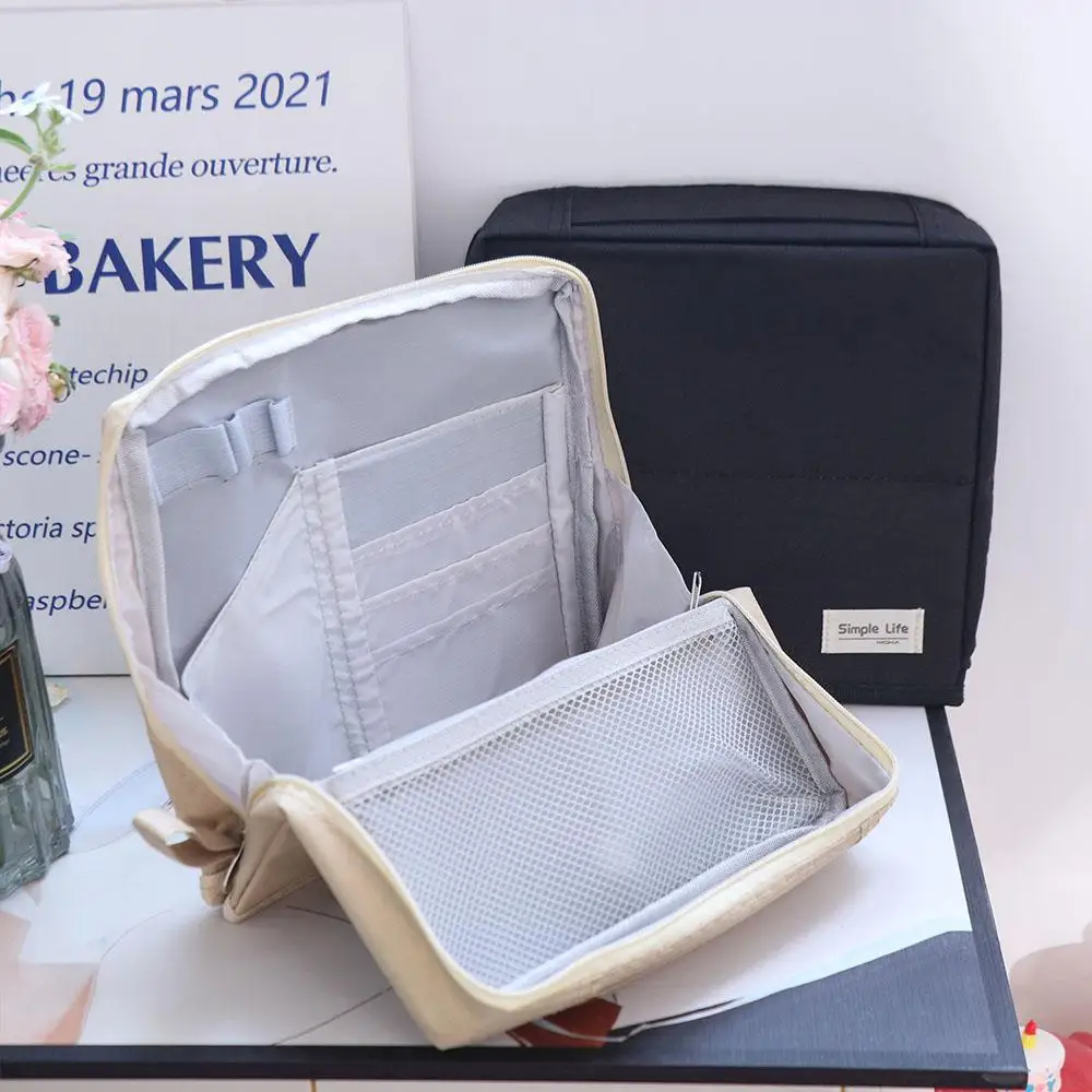 

Pen Bag Vertical Makeup Bag Partitioned Large Capacity Cosmetic Bag Makeup Brush Storage Waterproof Skincare Storage Bag Girls