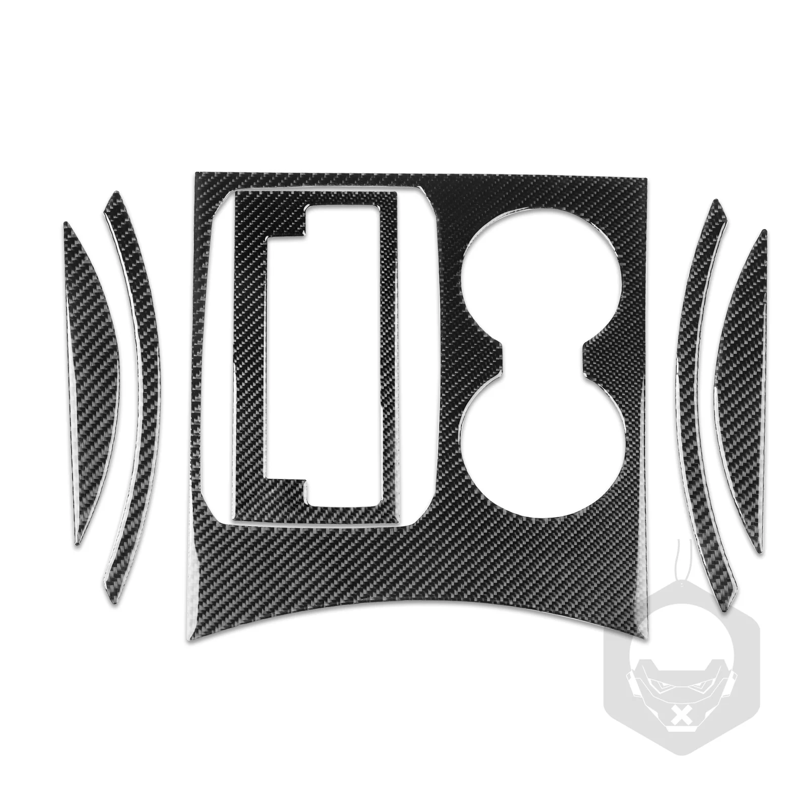 Carbon Fiber Gears Shift Console Full Set Panel Decoration For Hummer H2 2008—2009 Interior Cover Trim Sticker Modification