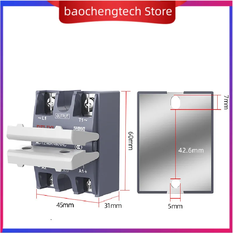 SSR 10A 20A 25A 40A 60A 80A 100A 120A DD DA AA Single phase solid-state relay 24V 220V DC controll DC controlled AC controll AC