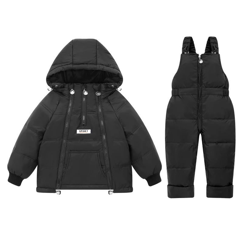 -30β Children Duck Down Coat Toddler Girl Parka Suit Boy Winter Clothing Set Warm Thicken Kids Snowsuit Baby Jumpsuit Jacket