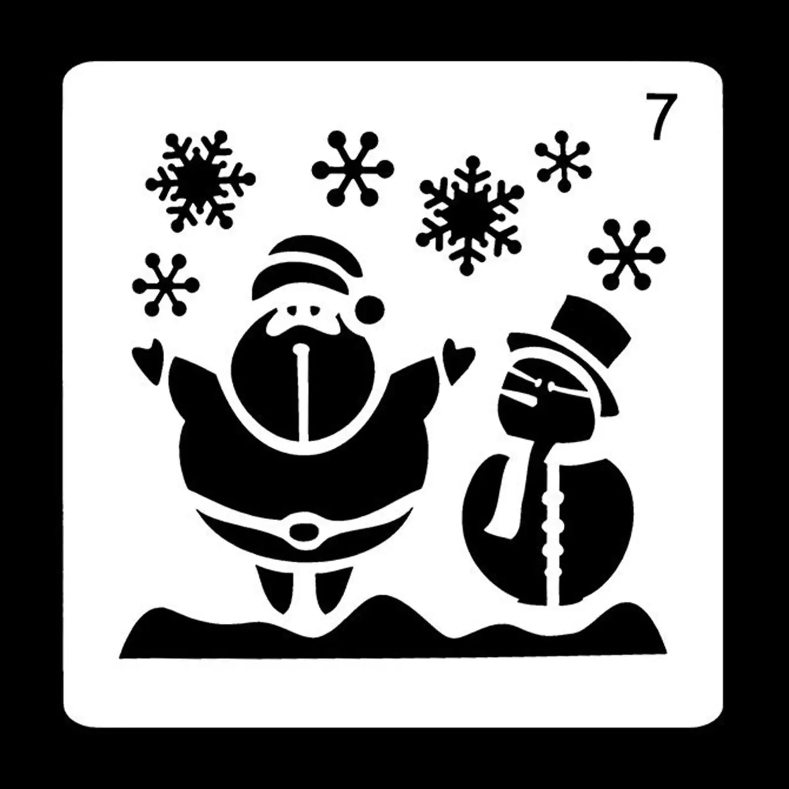 2x 12 Pieces Christmas Stencils Templates Merry Christmas Christmas Reusable Templates Painting for Door, Rustic Home Porch DIY