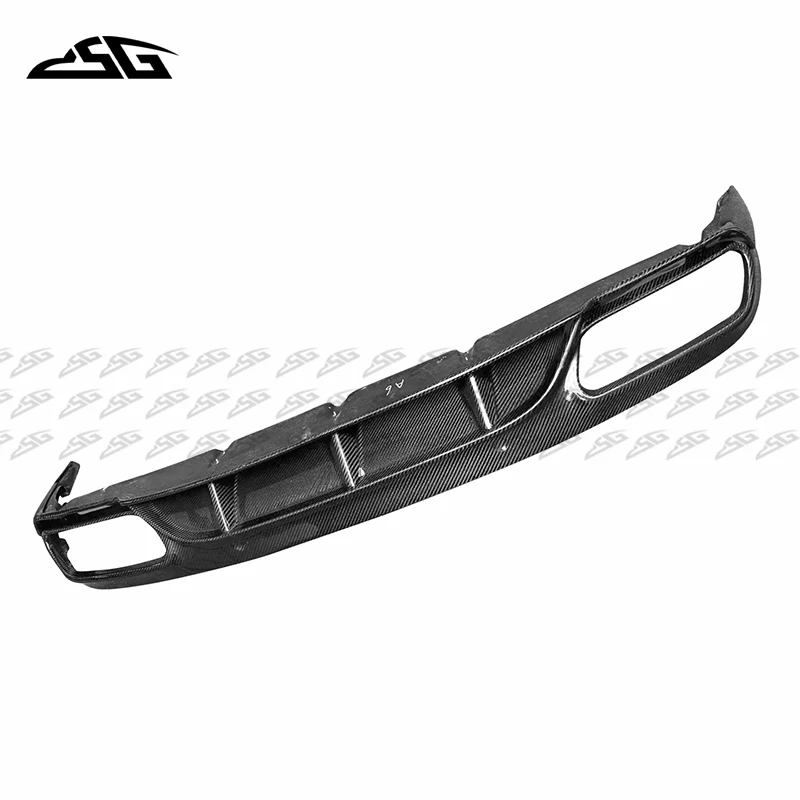 For Mercedes Benz C Class Two-door car W205 C63 C43 C260 Carbon Fiber Rear Bumper Lip Diffuser Exhaust Tips Splitter Body Kit