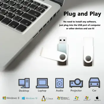 10 balení 2GB 32GB 128MB USB flash disků s přechodovými barvami 2.0 Memory Stick, velkoobchodní prodej, otočný design USB flash disků pro ukládání dat 10 nejlepší prodej 2GB paměť USB - №1