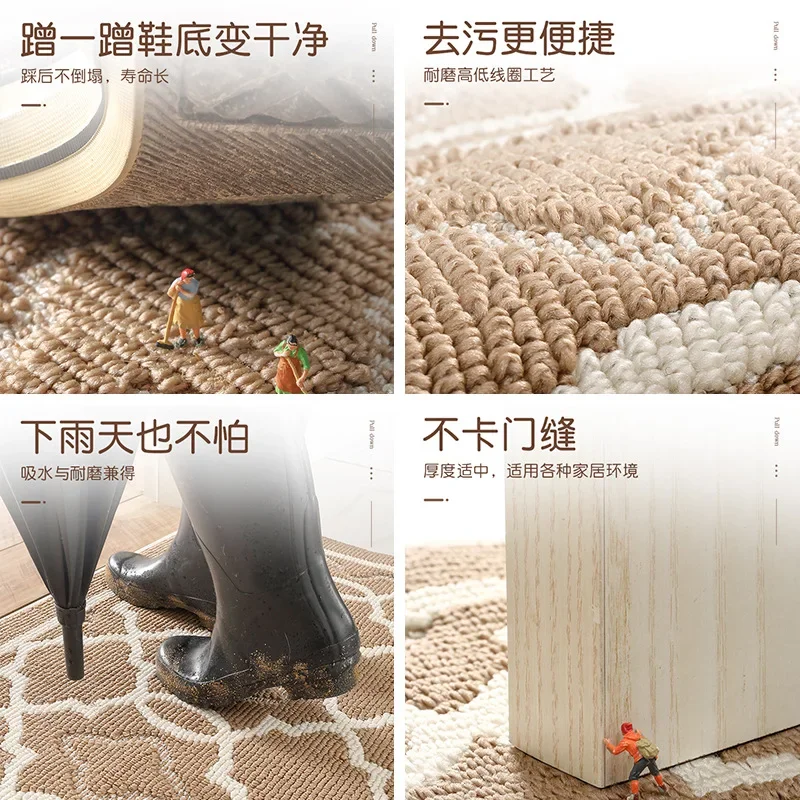 Dirt Resistant Entrance Door Mat Outdoor Soft Kitchen Rug Non-Slip Floor Protector Clean Feet Absorbent Welcome Doormat