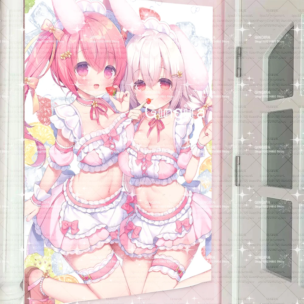 Artist 2D The pink strawberry girl in a pair of trousers original tapestry wall hanging fabric interior decoration tapestry