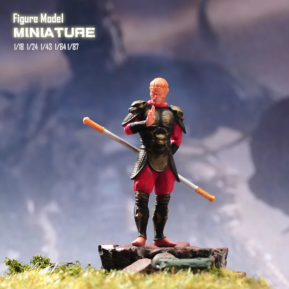 1/87 1/64 1/43 1/24 1/18 schwarzer Mythos Wukong Affe König Statue chinesische Mythos Geschichten Diorama Figur Modell Miniatur Mini Puppen Spielzeug