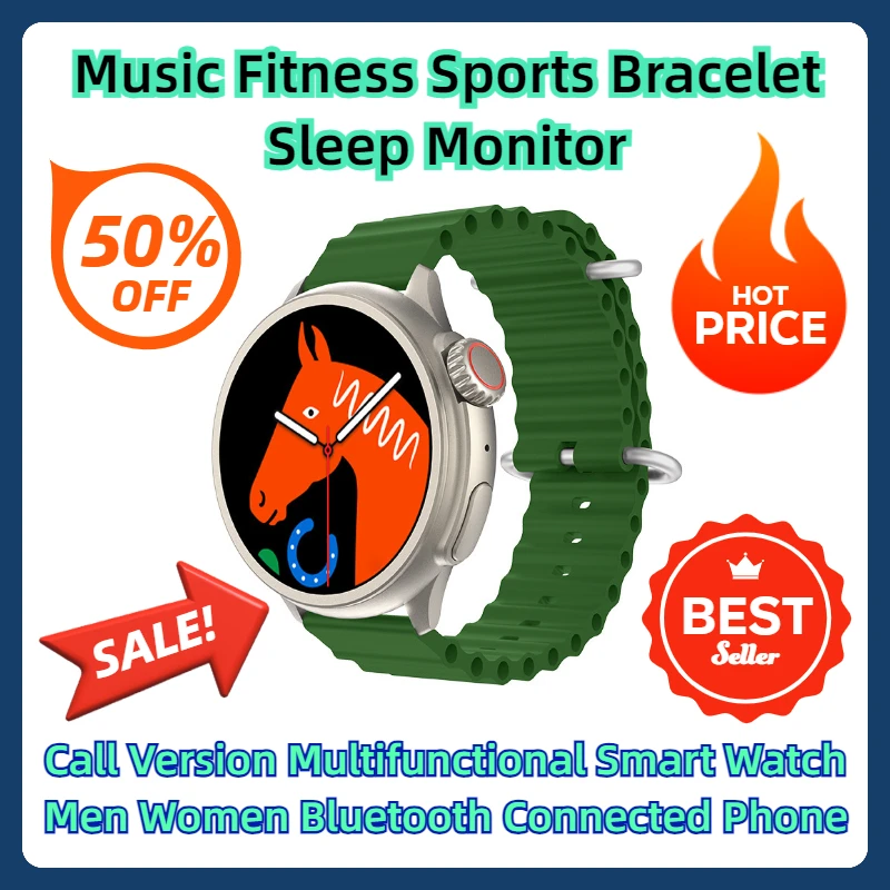 

Music Fitness Sports Bracelet Sleep Monitor Call Version Multifunctional Smart Watch Men Women Bluetooth Connected Phone