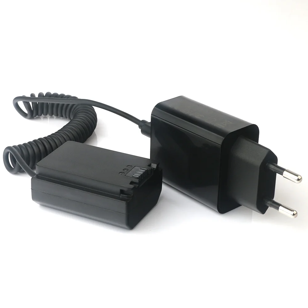 AC-FZ100 Acoplador CC NP-FZ100 Batería ficticia Cable USB-C tipo C para cámaras Sony ILCE-7SM3 ILCE-7RM5 ILCE-7RM4 ILCE-7RM3 ILCE-7M3