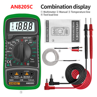 Digital Multimeter AN8205C AC/DC Ammeter Volt Ohm Test Meter Profession Multimetro With Thermocouple LCD Backlight Display