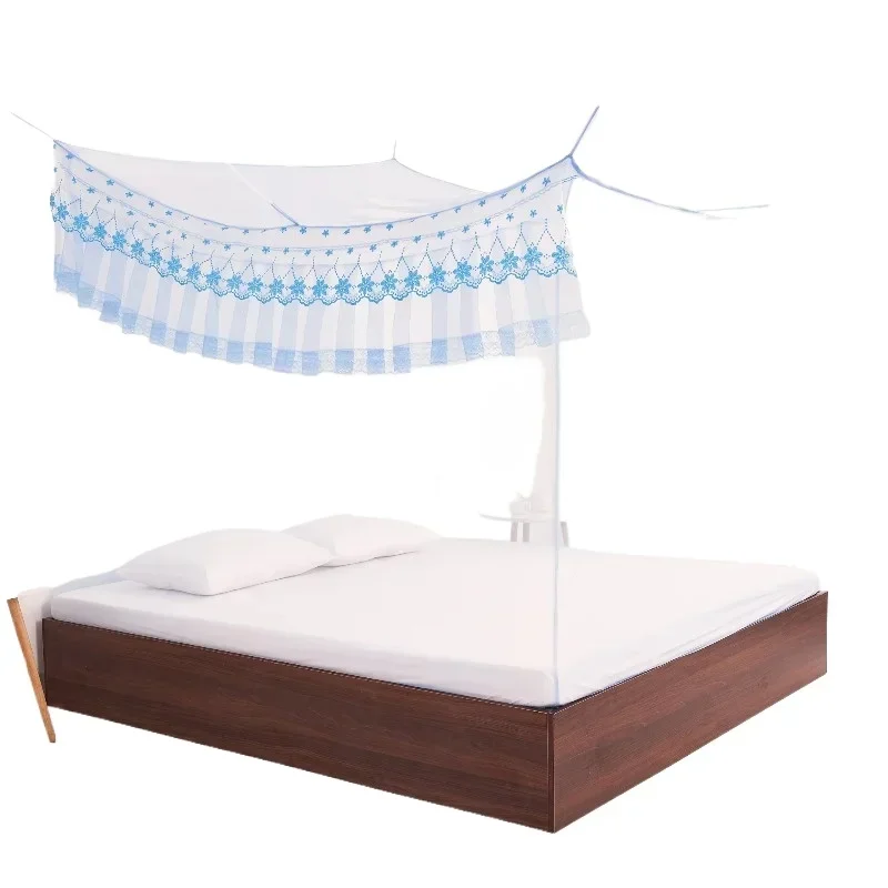 

100% polyester high quality custom-made elegant single lace mesh doorless design mosquito net