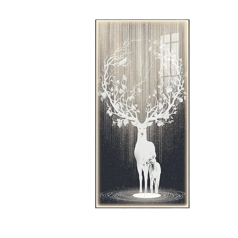 

Nine fish map, entrance, decorative painting, high sense, living room, entry, facing the door