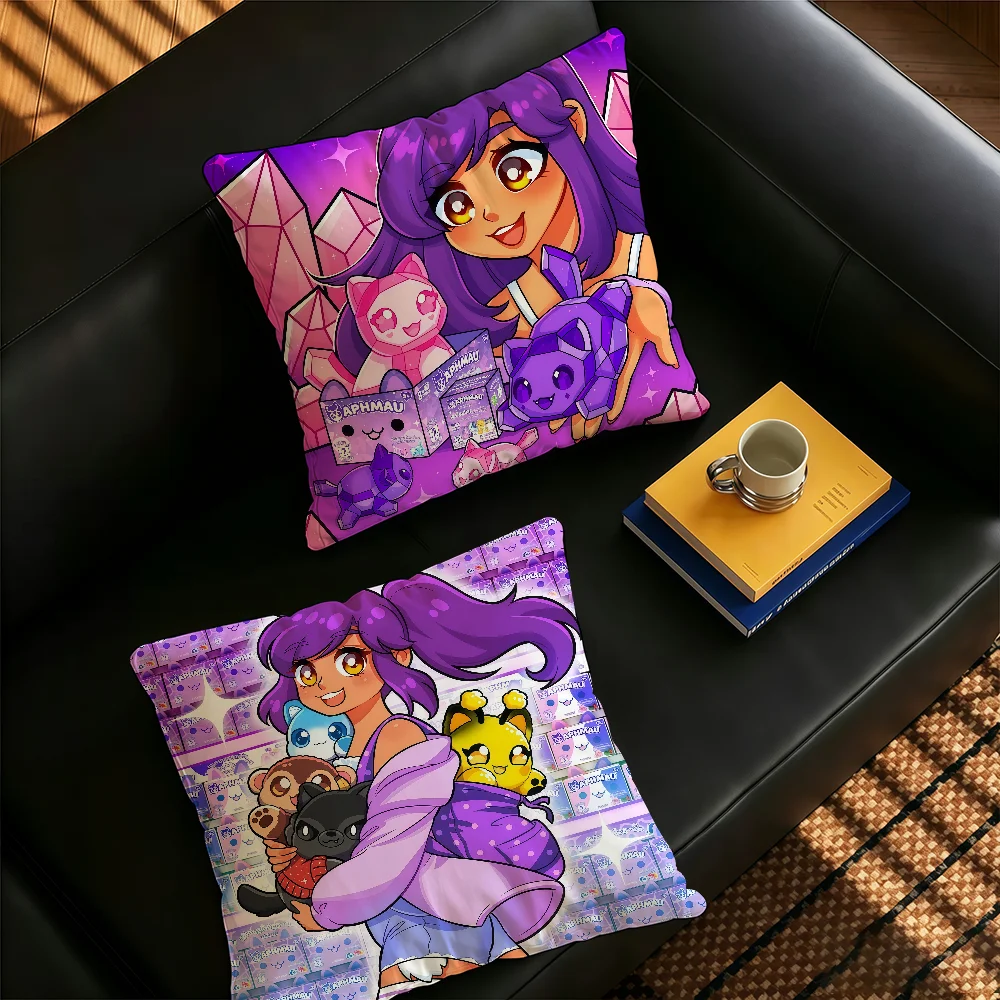 Cartoon cushion cover Anti-dustmite Sofa Cushion Decorative Office Cover Lounge Area Indoor & Outdoor Use  A-Aphmau