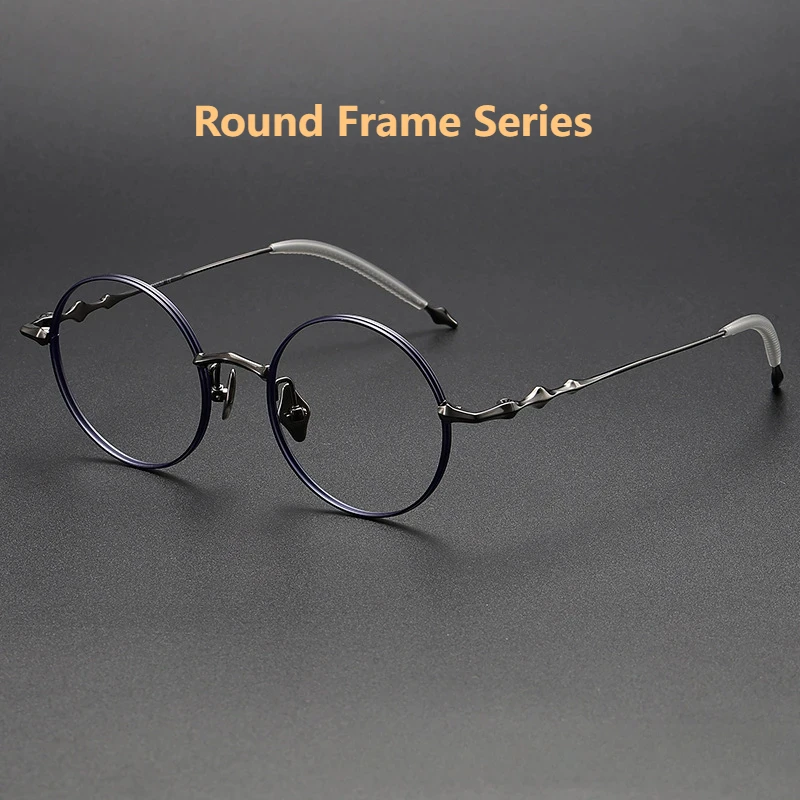 Titanium Eyeglasses Frame Minimalistic Small Round Frame Ultra-Light for Myopia Lenses Anti-Blue Light Glasses Frames