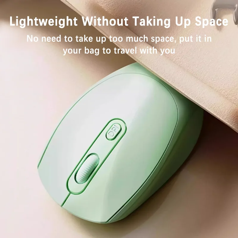 ماوس لاسلكي متوافق مع تقنية البلوتوث - وضع مزدوج 2.4 جيجا هرتز، 3 نقاط لكل بوصة قابلة للتعديل، ماوس صامت لأجهزة الكمبيوتر المحمول وأجهزة Macbook Tablet Office Gamer