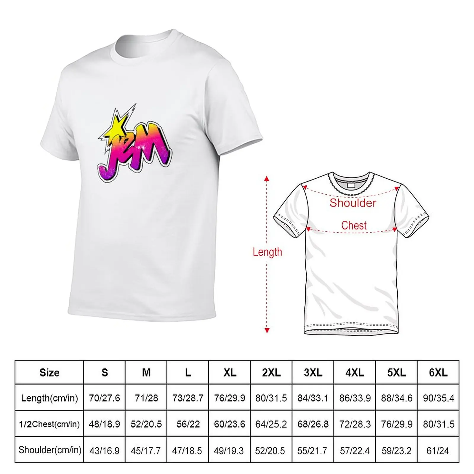 New Jem 80's Tee T-Shirt anime custom t shirts blank t shirts T-shirt for a boy mens graphic t-shirts pack