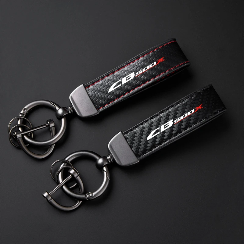 High-Grade leather Motorcycle Keychain Holder Keyring for Honda CB125RCB 650R CB 650 CB250R CB300R CB500X CB650R Accessories