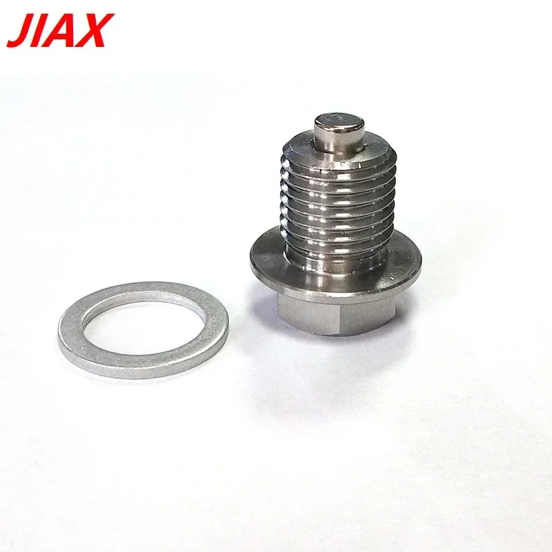 สลักเกลียวท่อระบายน้ำมันสแตนเลส M14 X 1.5แม่เหล็กสลักเกลียวระบายน้ำกับปะเก็นเครื่องซักผ้าเข้ากันได้กับฟอร์ดส่วนใหญ่