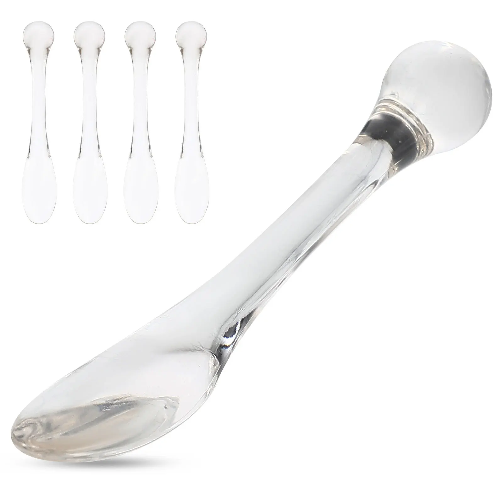 5Pcs Eye Cream Spoons Professional Zinc Alloy Eye Massage Tool for Dark Circles Wrinkles Puffiness Relief Portable Facial