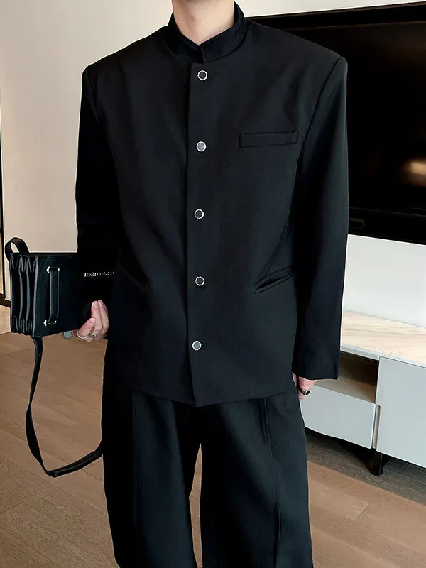 

Новая китайская молодежная цветная куртка-костюм Zhongan свободного кроя для мужчин, модное повседневное пальто с длинными рукавами в стиле школьной формы