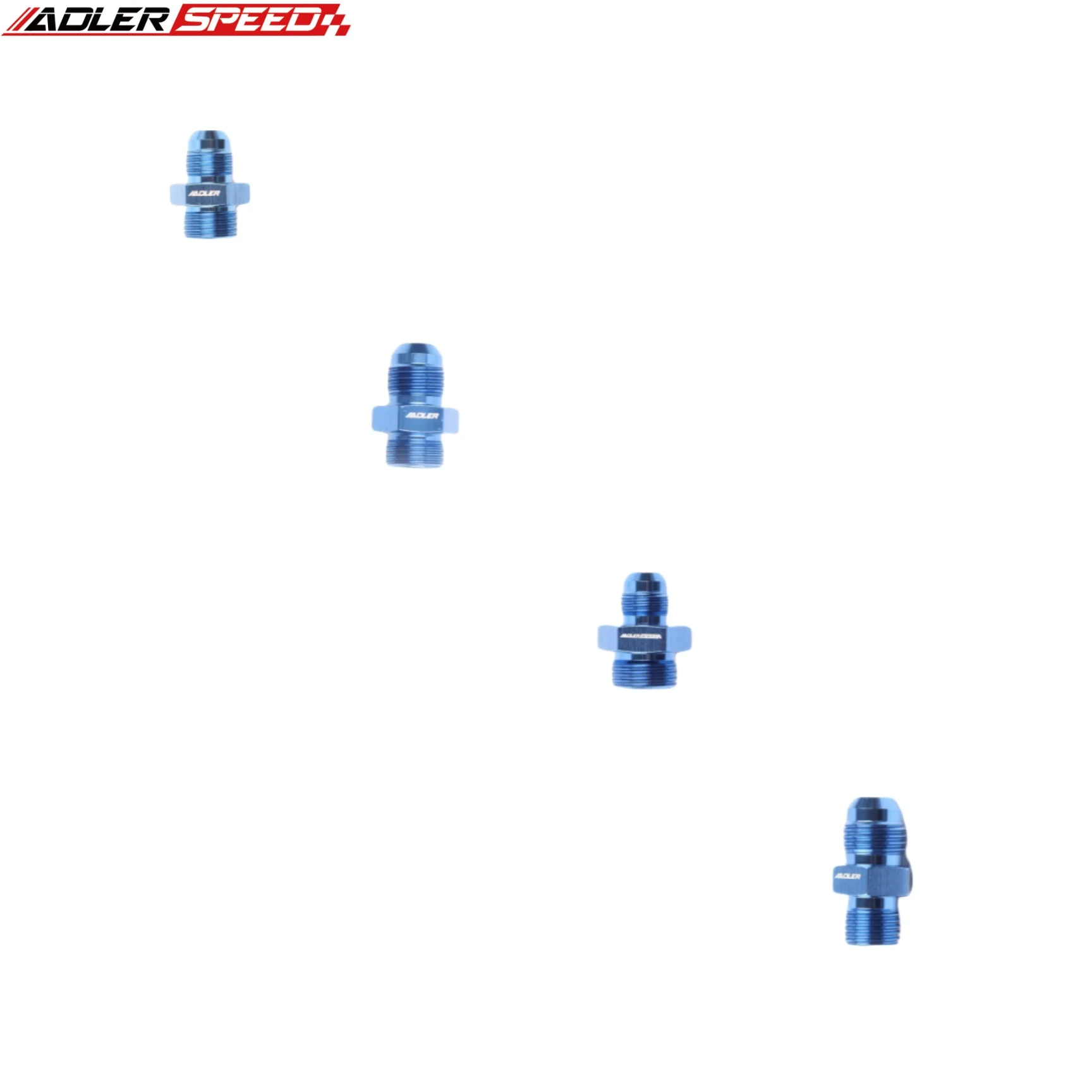 ADLERSPEED AN4 AN6 AN8 AN12 JIC Male to 5/8 9/16 7/8 3/4 X 16UNF 20 UNF Straight Hose Fitting Adapter Blue