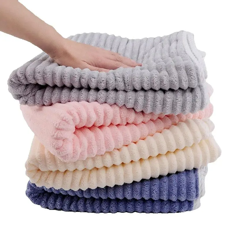 Coral Fleece Towel Bath Water Absorption Quick Drying No Shedding Enlarged and Thickened Wrap Sports Beach Towel Towel Set