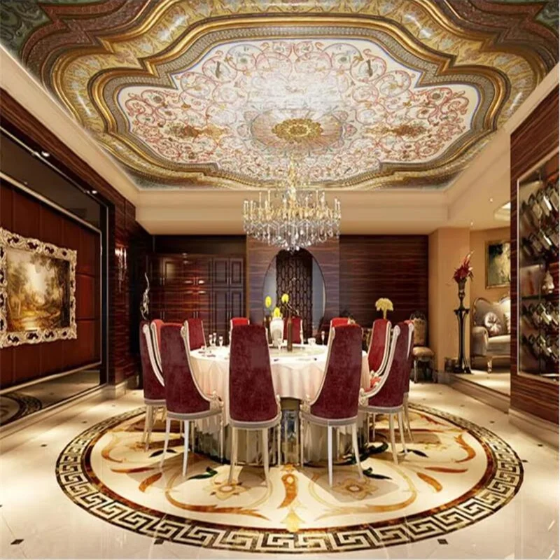 Custom wallpaper 3d European royal palace luxury ceiling restaurant decoration constellation galaxy zenith wallpapers home decor