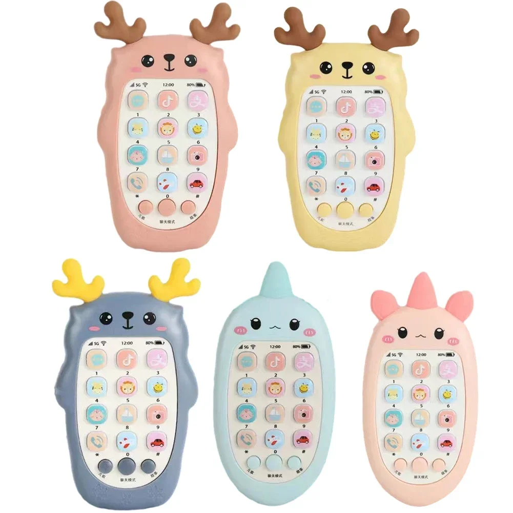 Baby Phone Toys Bilingual Telephone Teether Music Voice Toy Early Educational Learning Machine Electronic Children Gift Baby Toy