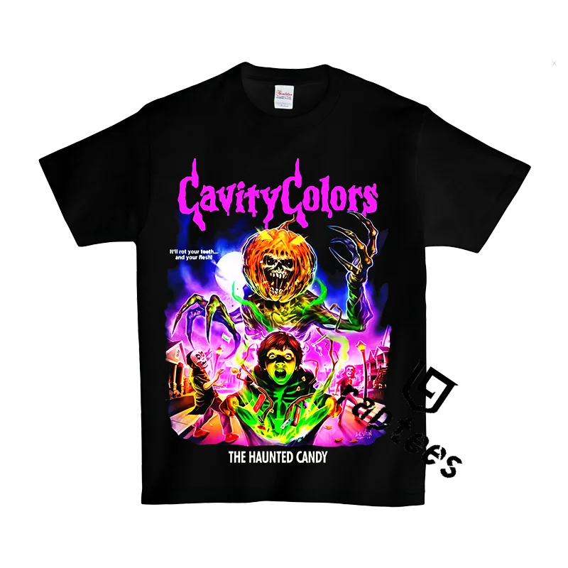 

Hot Sale 2025 Dark Horror Demon Monster Loose Crew Neck Boys and Girls Cotton T-Shirt Short Sleeve