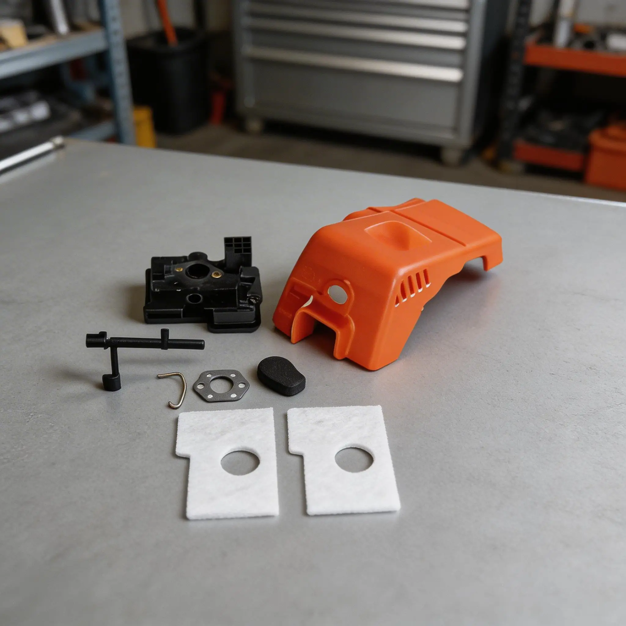 

1set 017 018 MS170/MS180 Air Filter Cover Element Cover 11301404709 Metal Plastic Filter Cylinder Head Power Tool Accessories