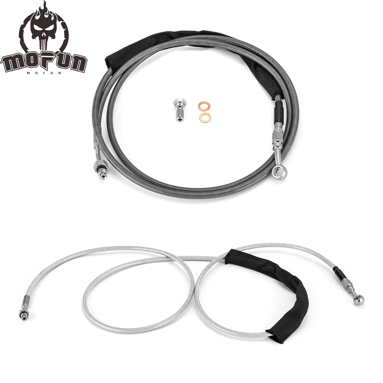 

Удлиненная гидравлическая тросиковая муфта из нержавеющей стали 74-76 дюймов для мотоциклов Harley CVO Touring Softail 2013-2016, для руля