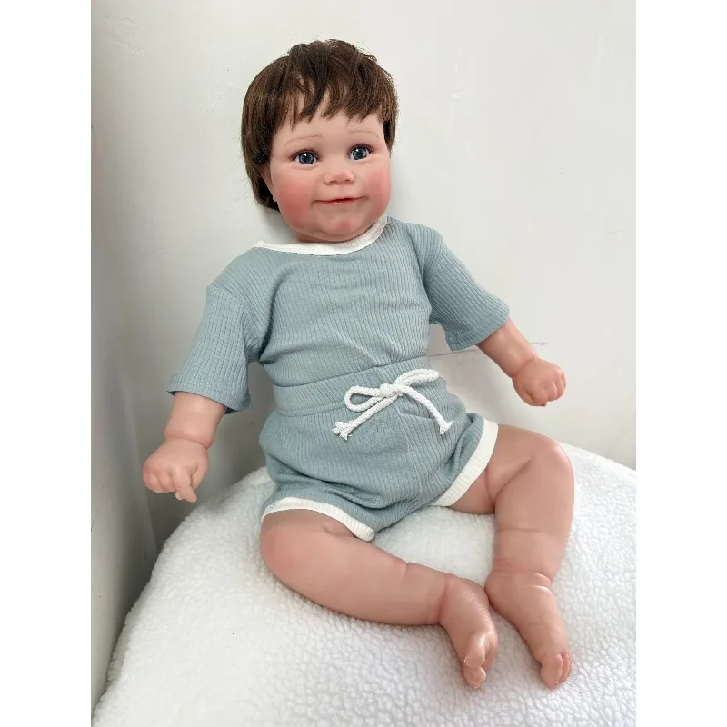 60cm Newborn Cuddly Baby Maddie  Lifelike Cotton Body Reborn Baby Multiple Layers Painting 3D Skin