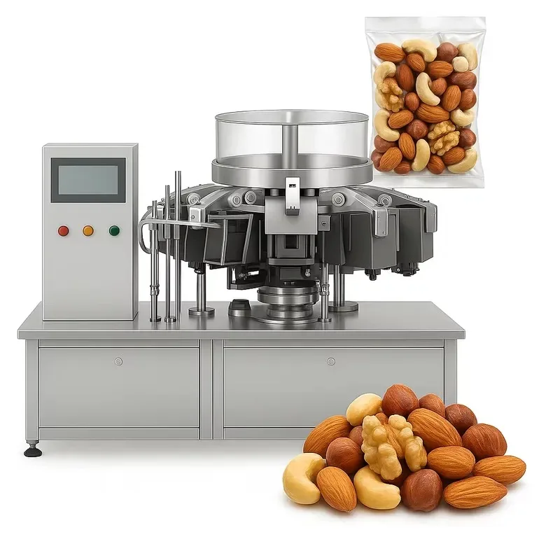 Vacuum Packaging Machine with Nitrogen Flushing for Food Plastic Bags Sealing Nuts Dried Fruit