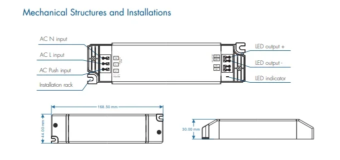 PB-40-12/PB-40-24 40W Driver LED dimmerabile Triac RF Dimming alimentatore Led da AC110-220V a DC12-24V tensione costante per lampada a Led