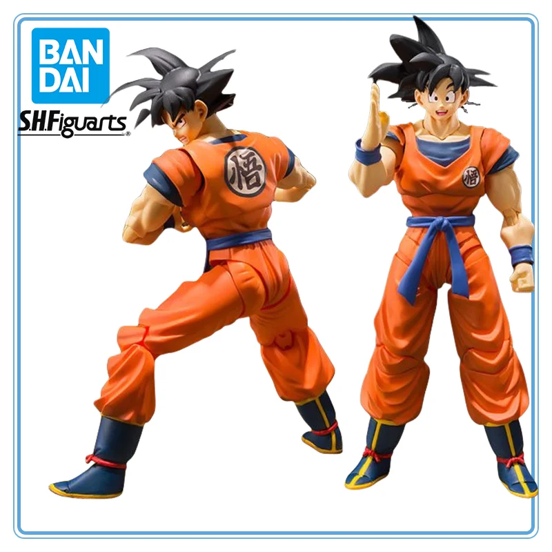 

BANDAI original In stock Dragon Ball Z Son Goku S.H.Figuarts A Saiyan Raised On Earth Anime Cartoon