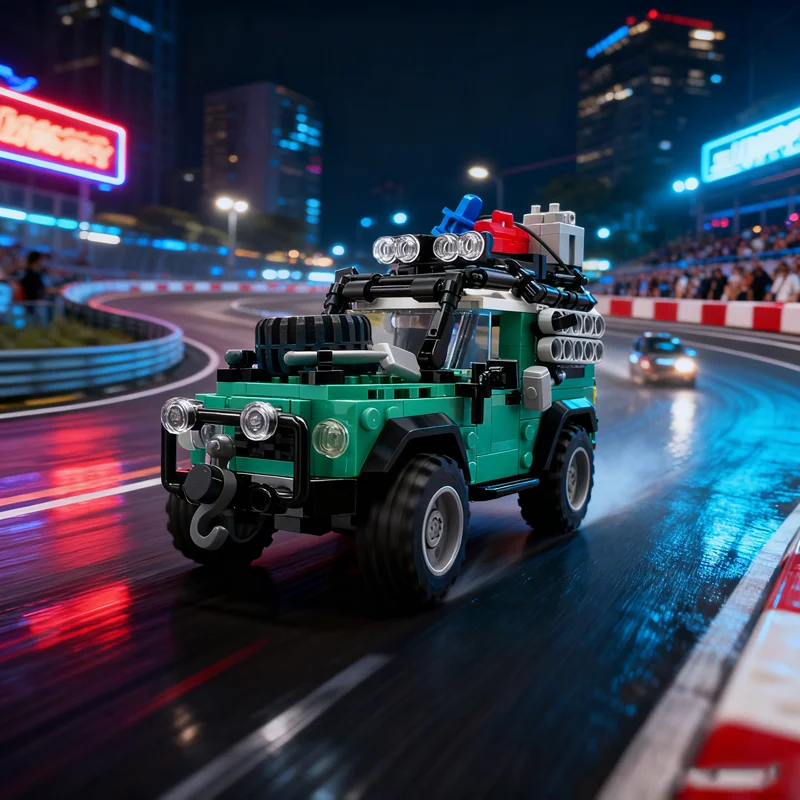 341pcs MOC City Champions Ground Walker Defender 90 Model Building Blocks Christmas Gifts Toy Idea 3D Education Art Display