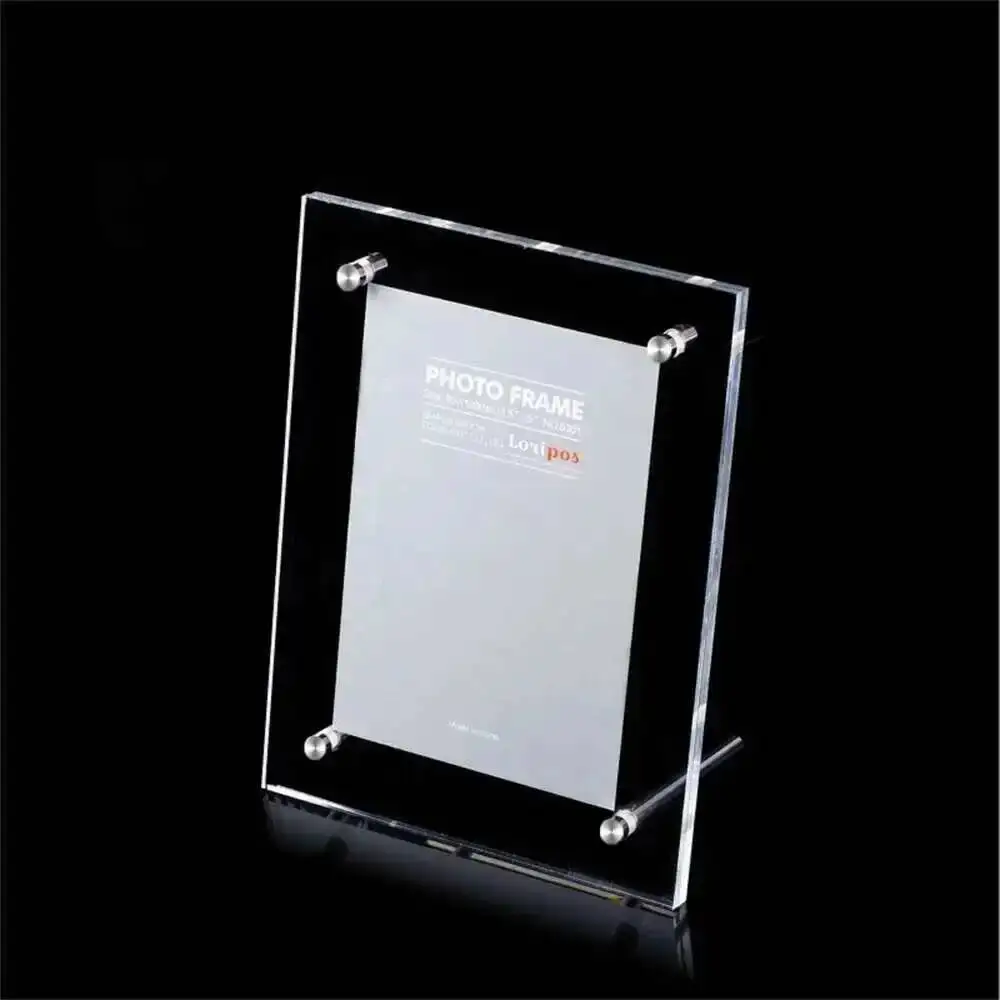 1PCS A5 Clear Acrylic Sign Wedding Label Holder Table Top Magnetic Photo Label Frame
