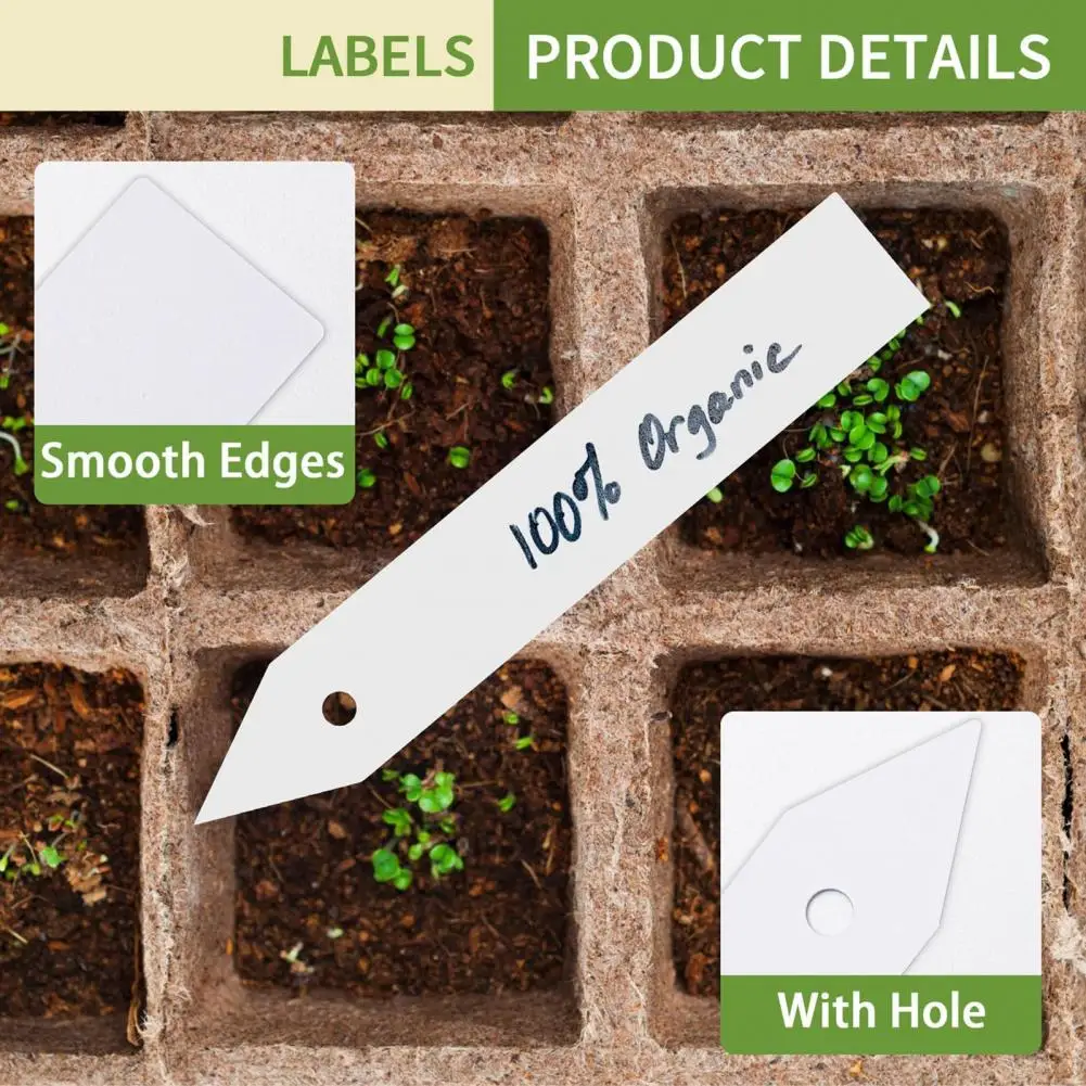 Garden Plant Tags Waterproof Plant Labels Waterproof Plastic Plant Tags with Marker Pen Reusable Garden Labels for Vegetable