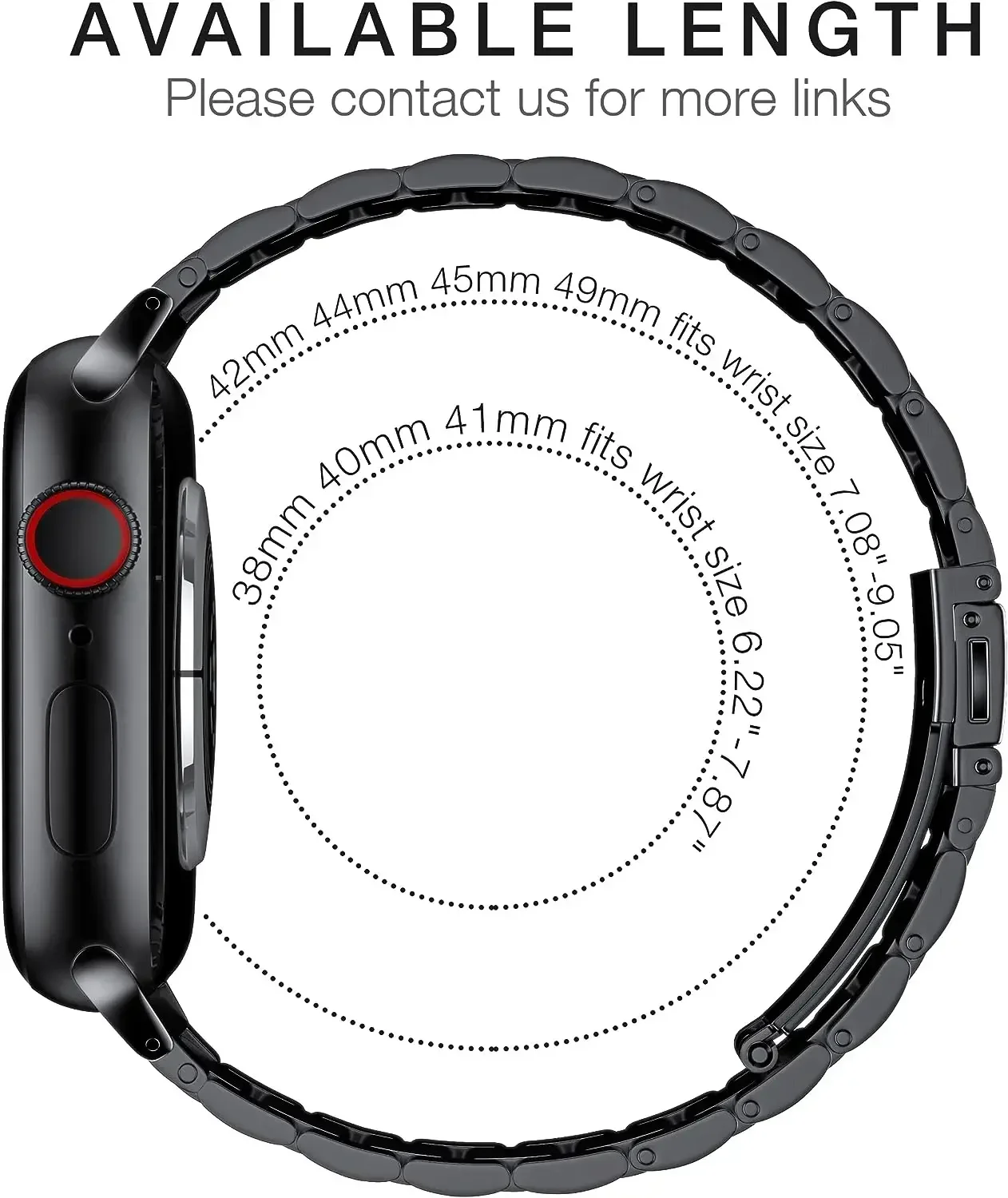 YTOM Watch Band Business Stainless Steel Metal Watchband for iWatch Strap Ultra SE Series X  9 8 7 6 5 4 Men & Women 49 45 41mm