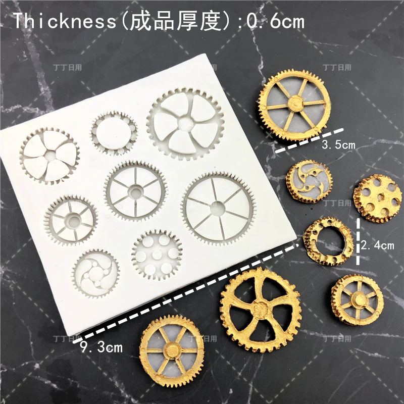 Kinds Steampunk Gear Confeitaria Silicone Mold Mechanical Fondant Cake Mold Cupcake Mould Chocolate Baking Tool Cake Decoration