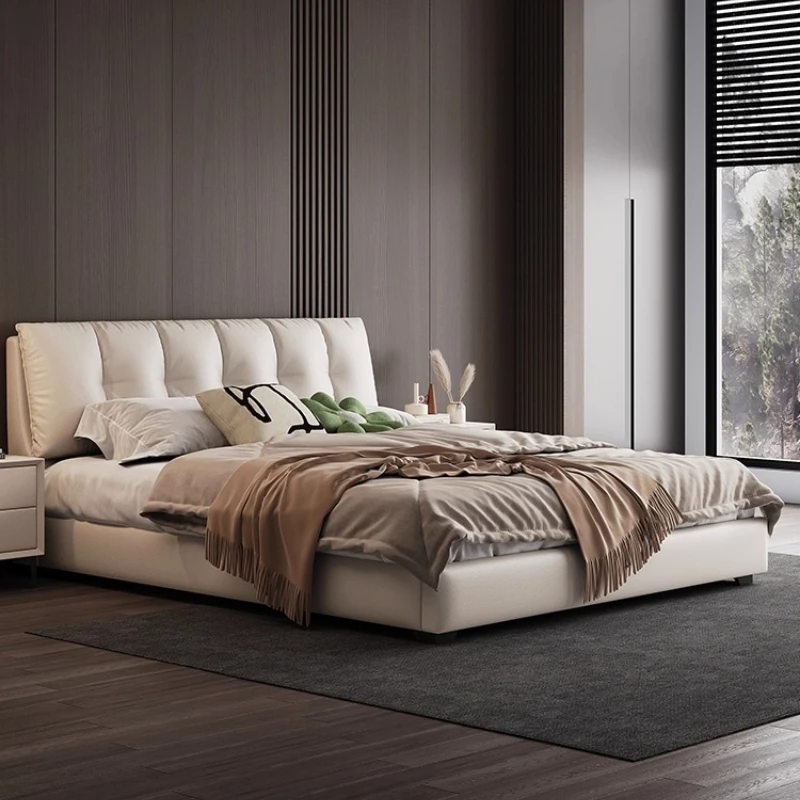 

Современная Свадебная Кровать Простая Деревянная Мебель Cama De Casal Модные Удобные Кровати Двуспальные Европейский Минималистский Дизайнер Простой