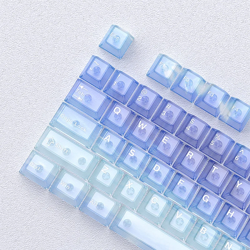 Keycap PC Transparent Spot Cross-Border Symphony Mist Ocean 115-Key Small Full Set of Original DIY Mechanical Keyboard
