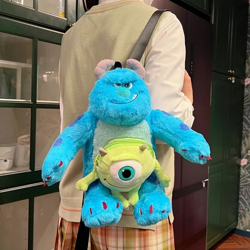 Super Cute Monsters University Plush Toy Backpack Sulley Sullivan Stuffed Animals Doll Plushie Bag School Backpack For Kids