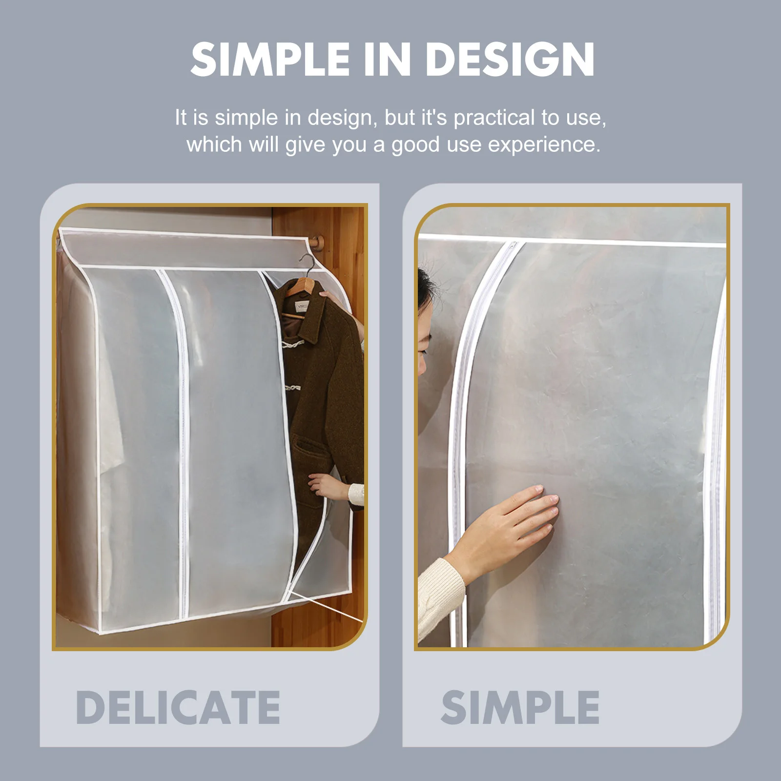 

Dust-Proof Garment Bag Reusable Washable Clothes Cover Protective Cover Wardrobe Storage Organizer Garment Bag